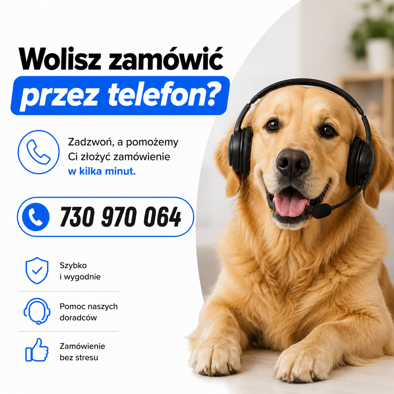 Wolisz zamówić przez telefon? Chętnie pomożemy