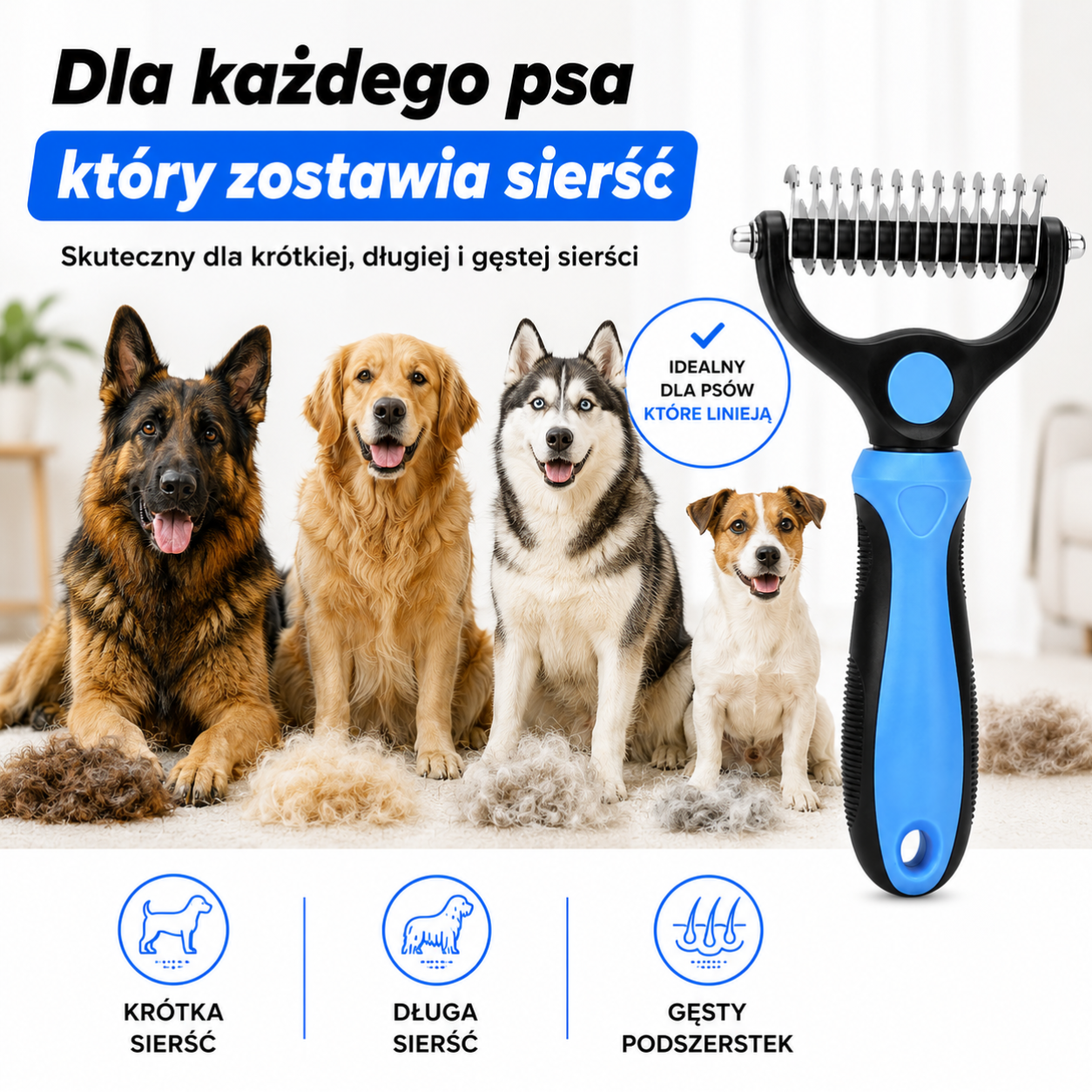 Dla każdego psa, który zostawia po sobie sierść