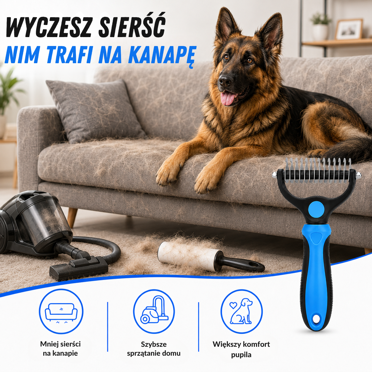 Wyczesz sierść, zanim znajdziesz ją na kanapie