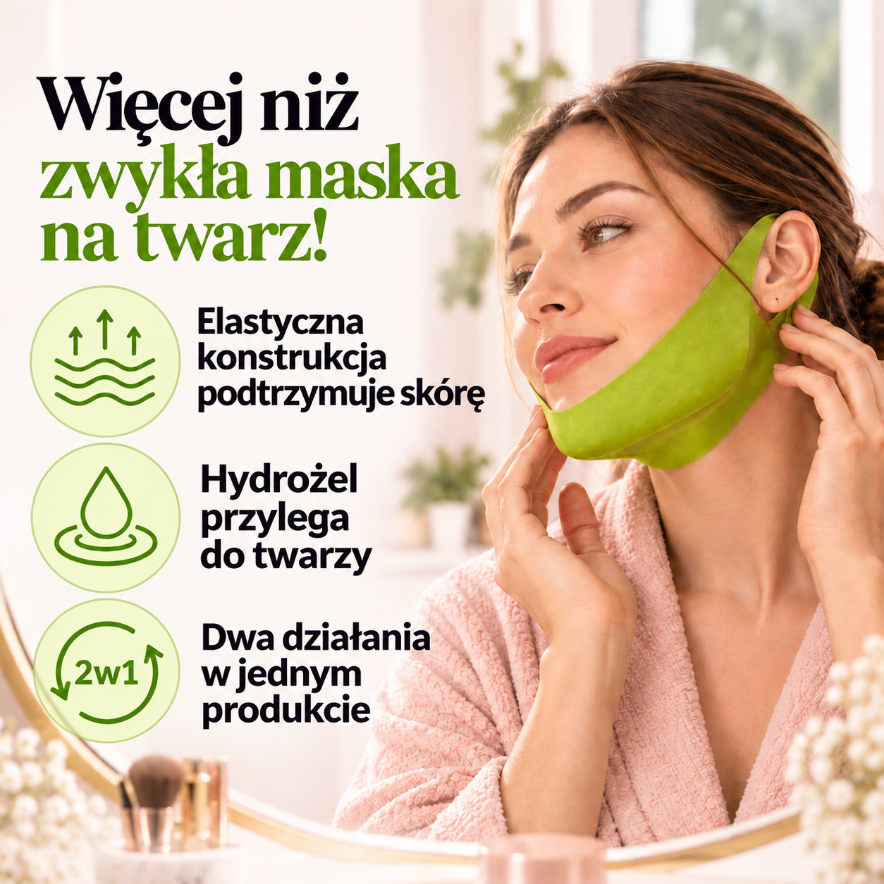 Pomaga poprawić wygląd opadającego podbródka!