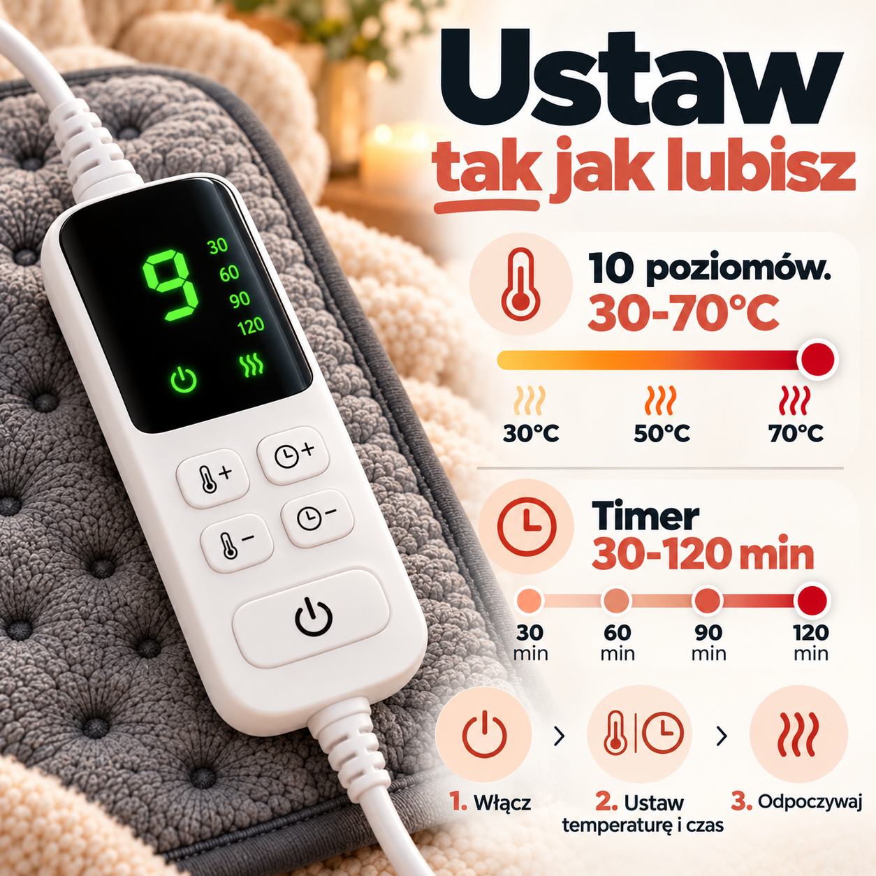 Włącz, ustaw i ciesz się ciepłem!