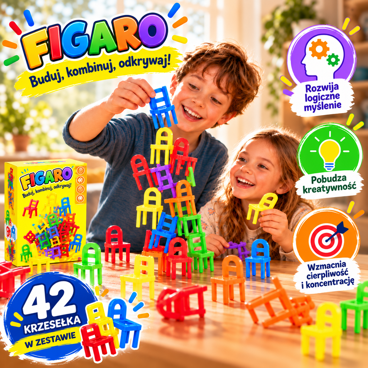 Krzesełka Figaro - małe krzesełka, wielka zabawa