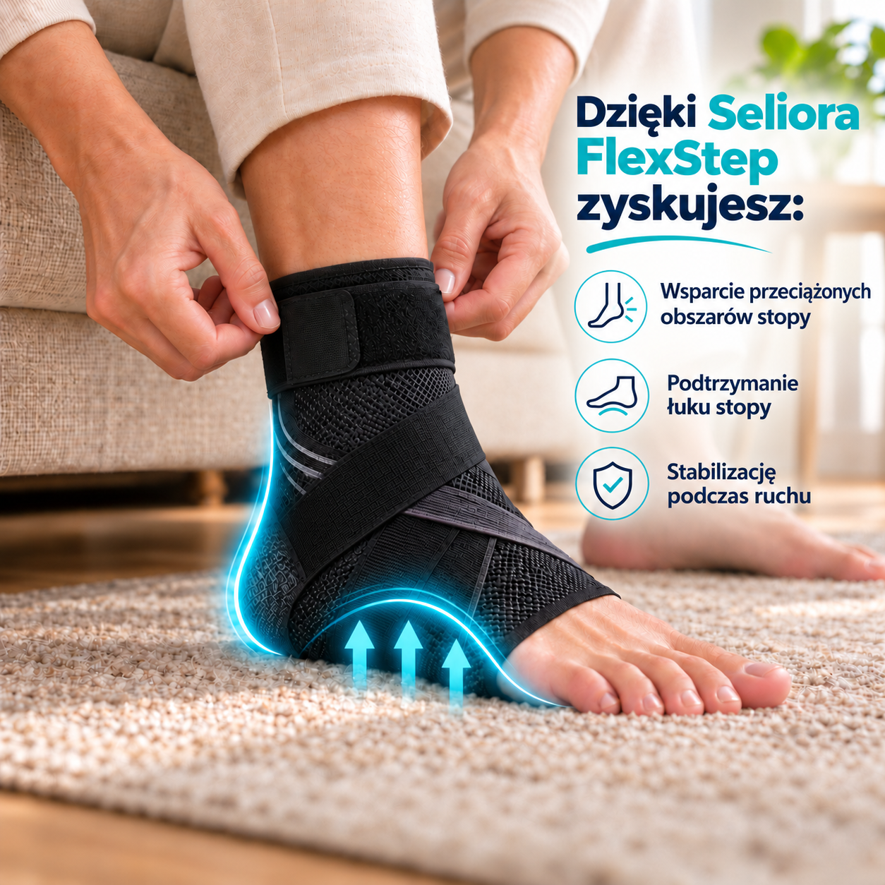 Seliora FlexStep - opaska wspierająca codzienne chodzenie (2 sztuki) 1