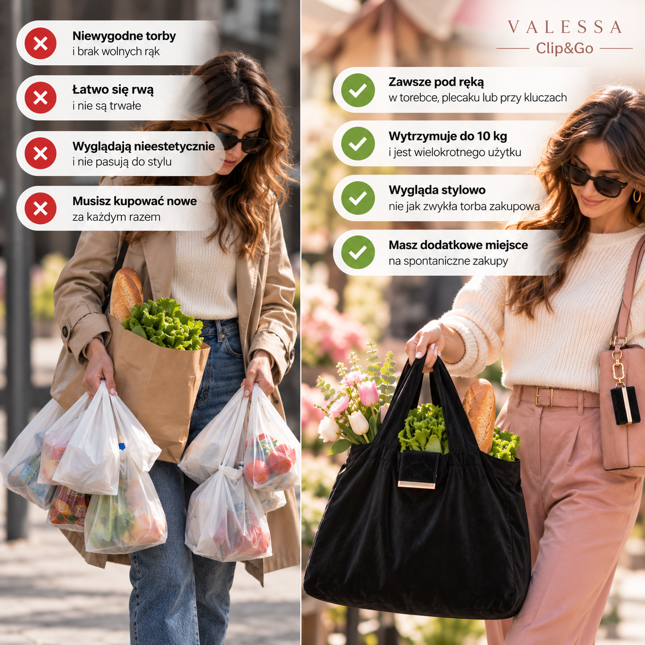 Valessa Clip&Go™ - Brelok, który zamienia się w stylową torbę 4