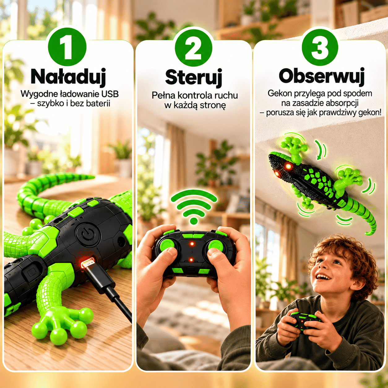 🎮 Weź pilota i zamień pokój w plac zabaw!